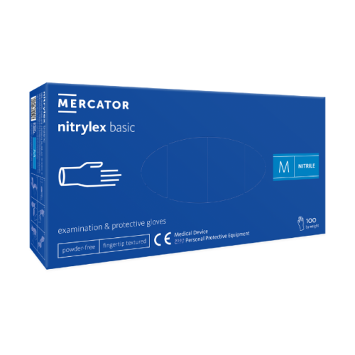 Nitrylex basic dark blue púdermentes nitril vizsgálókesztyű