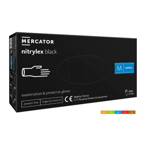 Nitrylex® black púdermentes nitril vizsgálókesztyű