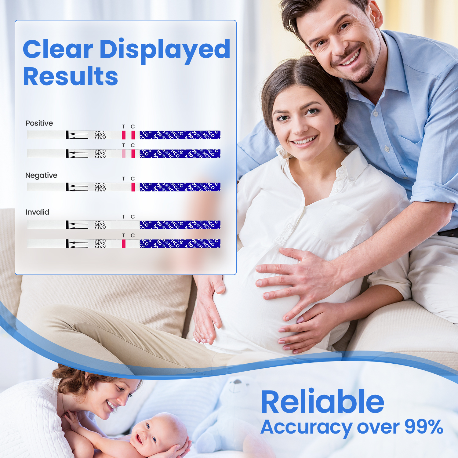 Femometer terhességi (hCG) tesztcsík csomag 10 db - Image 5