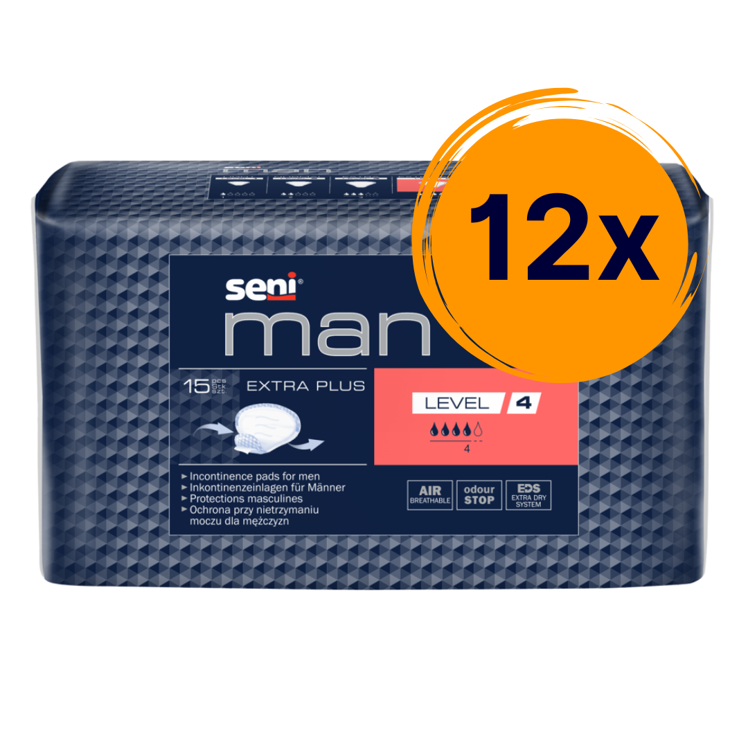 12 csomag Seni MEN level 4 férfi inkontinencia betét